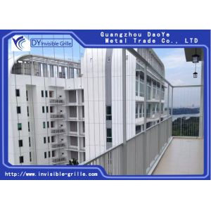 Quality 2m/Set White Balcony Invisible Grille Withstand High Pressure for sale