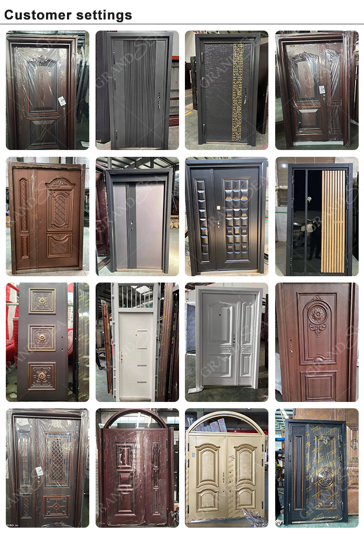 Top Grade Classical Security Stainless Steel Single Swing Entry Door External Main Front Entry Stainless Steel Security Doors