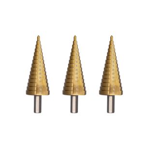 35mm Multi Straight Groove HSS Drill Bit Twist Step Up Cone For Wood Drilling