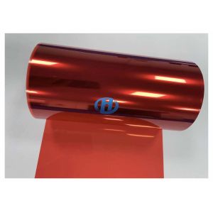 80 μm Red PET Silica Gel Coated Film for Metal Plastic Glass Ceramic etc in 3C