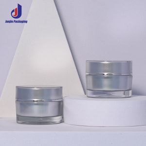 Customer's Logo Luxury 10g Round PS Silver Empty Clear Plastic Packaging