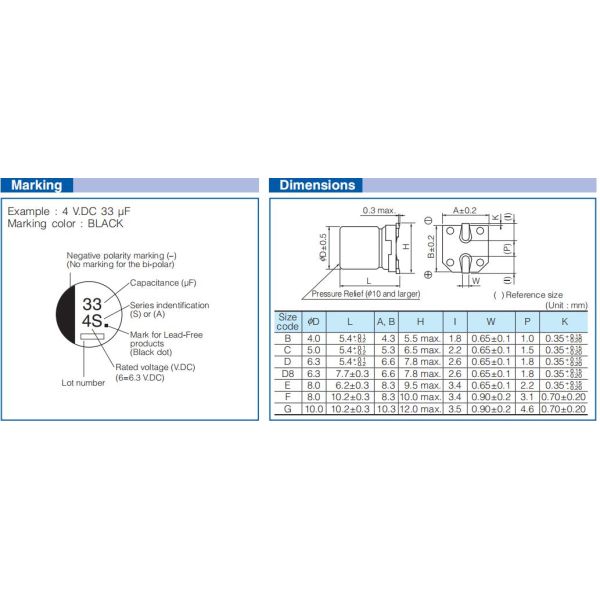 CK1H010M-CRC54 SMD Aluminum Electrolytic Capacitor 1uf DC50V 4*5.4mm