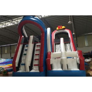 Kids Play Roller Coaster Inflatable Slide , Inflatable Amusemet Park Slide