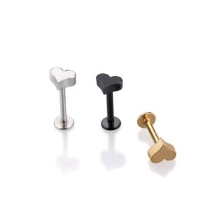 316L Surgical Stainless Steel Internally Threaded Heart Labret Stud Body
