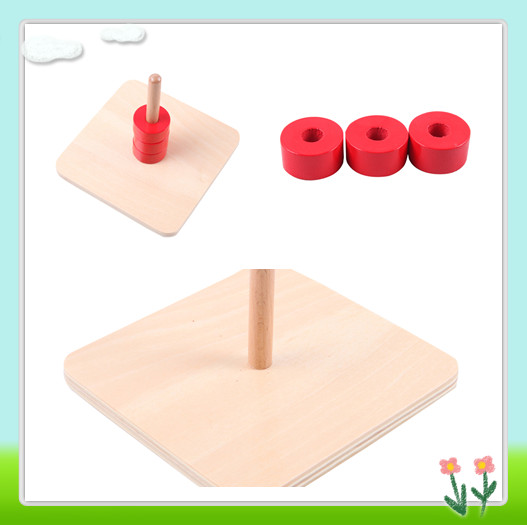 Montessori Materials Discs on Vertical Dowel