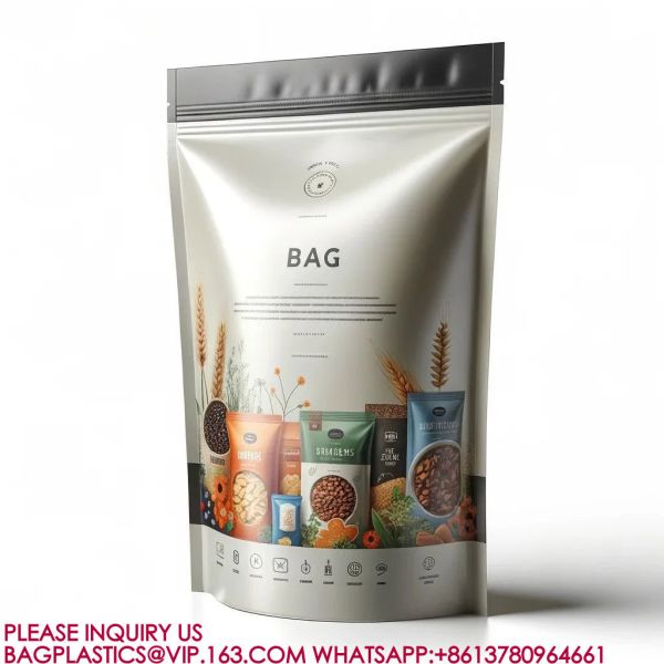 Food Packaging Bags Reusable Mylar Bags Plastic Packaging Candy Cookies Snack Bags pack