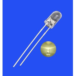 Quality 5mm 6.8Hz 1/6 Duty Cycle Warm White Color 3500K 1500mcd Round Clear Lens Strobe Flashing LED Diode for sale