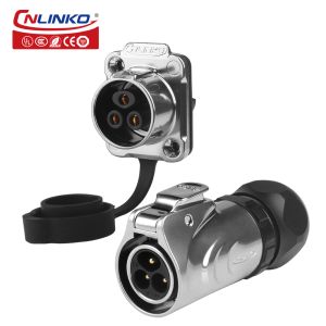 Cnlinko LP-20 3 Pin Wiring Screw Metal Circular Waterproof Aviation Plug