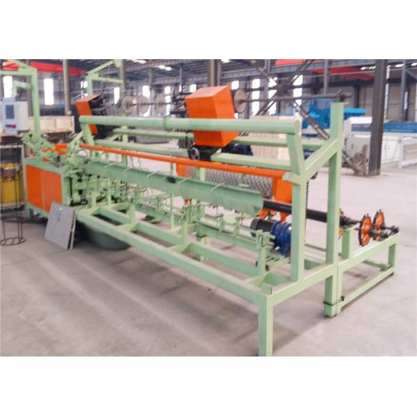 Heavy Duty Diamond Mesh Wire Making Machine , Chain Link Fence Equipment Low