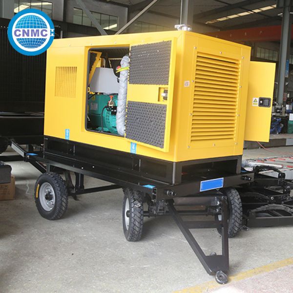 Trailer Type RICARDO Water Cooled Diesel Generator Mobile 60KW 75KVA Durable