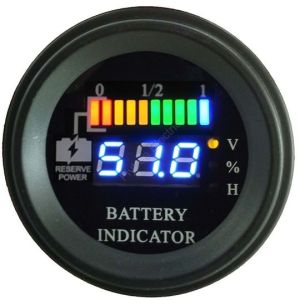 Buy cheap Round battery gauge Dual LED line 10 Bar Digital Battery Discharge Indicator from wholesalers