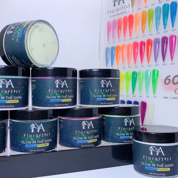 Wholesale Bright and Clean Glow in the Dark Nail Powder Acrylic Dipping Powder