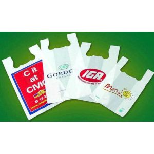 Printing Wholesale Custom Plastic Shopping HDPE/LDPE T-shirt Bag