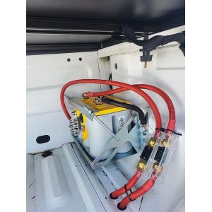 Battery Relocation Weld-On Tray with Custom Steel and Durable Powder Coating