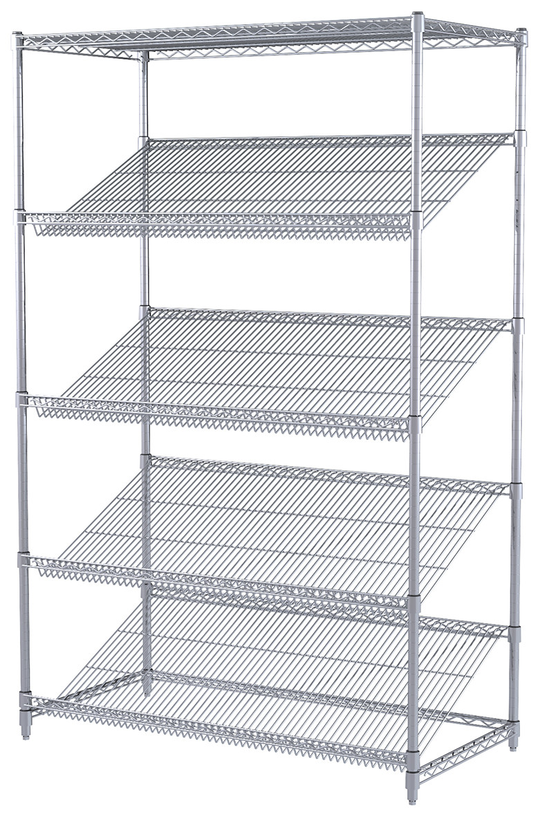 China Chrome Plated Rack Commercial Metal Retail Display Wire Shelving Unit For Retail Market on sale
