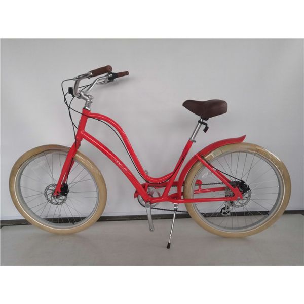 Lightweight Aluminum Unisex Step Thru 8 Speed Hybrid Women Beach Cruiser Bike Bicycle 26 Inch