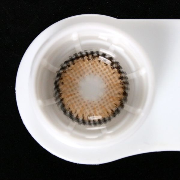 Custom Reusable Brown Colored Contacts Lenses Yearly For Blue Eyes