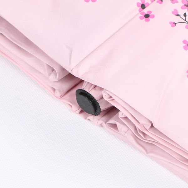 3 fold pink princess uv sun hand umbrella with ful color printing