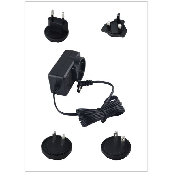 China 12 Volt Dc Plug In Power Supply  With Interchangeable Plug on sale China 12 Volt Dc Plug In Power Supply  With Interchangeable Plug on sale