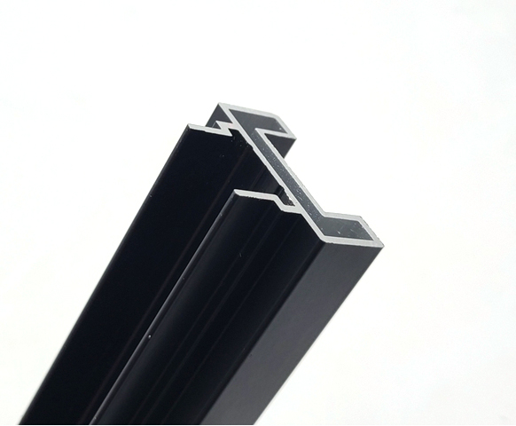 Residential Narrow Sliding Black Aluminum Extrusion Profiles For Door Down Frame