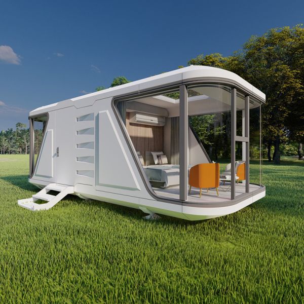 Ecocapsule Tiny House Office And Residential Space Capsule With Balcony High End Room Modular Space Capsule