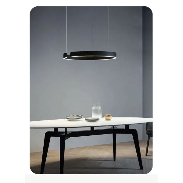 Mininalist Circle Rings Ceiling Chandeliers Hanging Pendant Lighting Aria Multi Light Chandelier（WH-AP-619）
