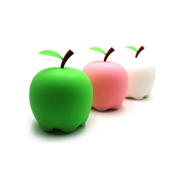 Silicone Children Colorful Night Lights,Apple shaped children's silicone touch sensor LED night light