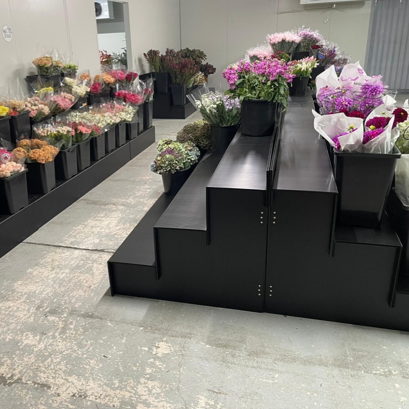 Premium 3-Step PP Display Stand – Durable, Lightweight, and Stylish Display Solution for Plants, Products.Perfect for Retail, Exhibitions, and Garden