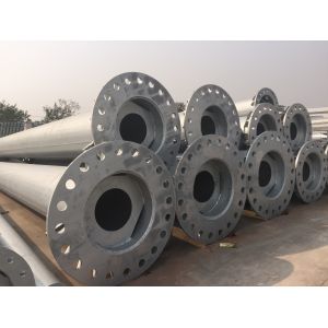 Polygonal Transmission Line Electric Utility Pole Anti Wind