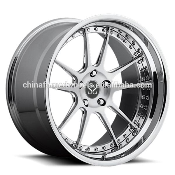 21inch 9.5J Customized 2-PC Alloy Rims For Ferrari 458 Speciale Red Gloss Black Forged Wheels