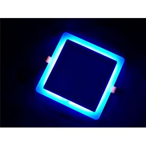 Flat Ultra Slim Double Color Led Panel 12 + 4w Square Downlight Recessed