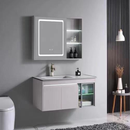 Hotel Custom Decoration Home Smart Bathroom Mirror Cabinets With Led Light Width 38-46