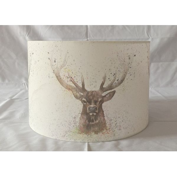Digital Printed TC Stag Head Lamp Shade Dia 300mm Easy Fit