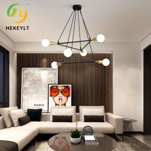American Modern Simple Triangle Chandelier Living Room Restaurant Cafe Bar