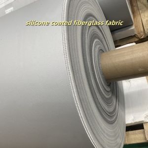 Flame Retardant Silicone Coated Fiberglass Fabric with Thermal Insulation and