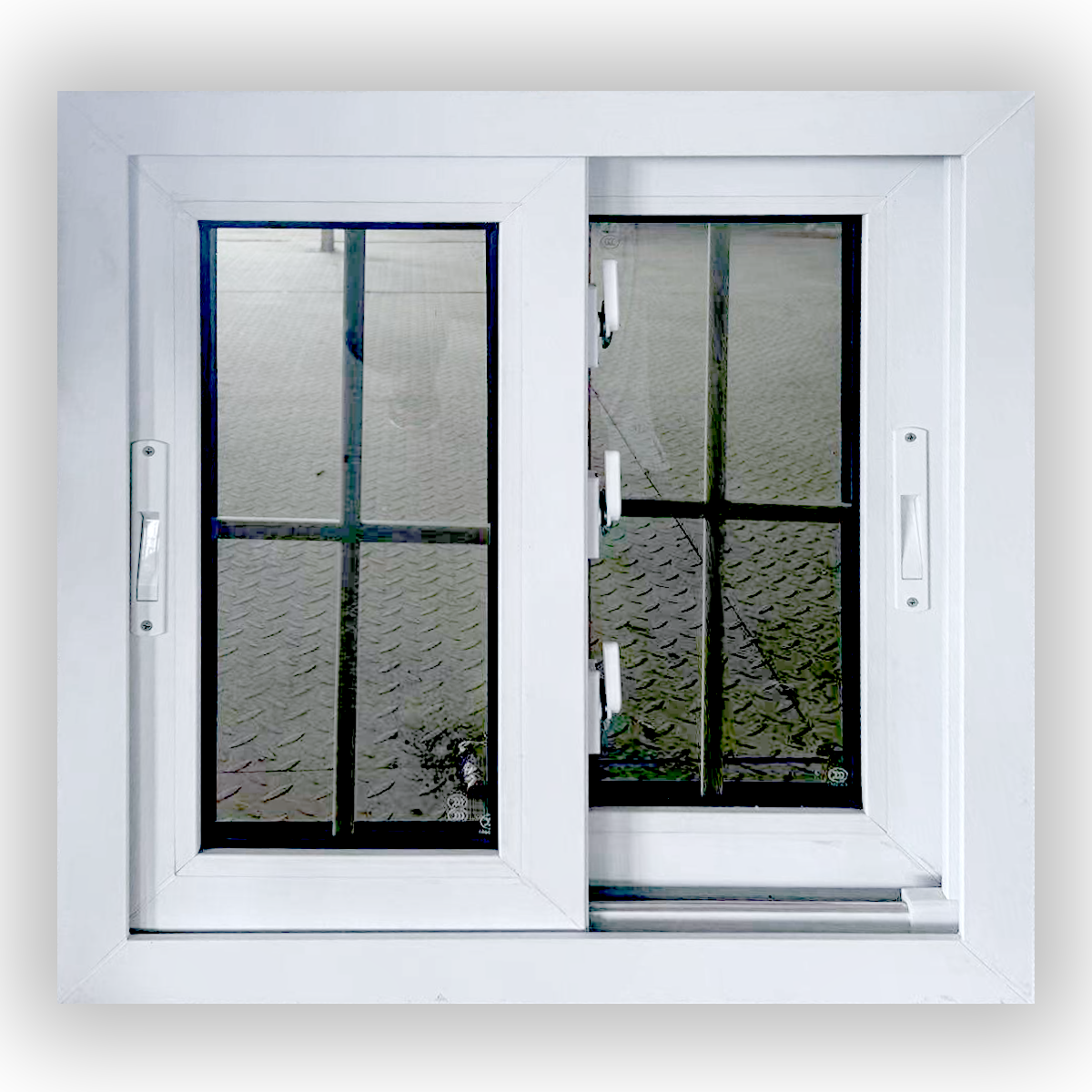 Modern Design PVC/UPVC Sliding Glass Window with Tempered Glazing, Low E Glass &