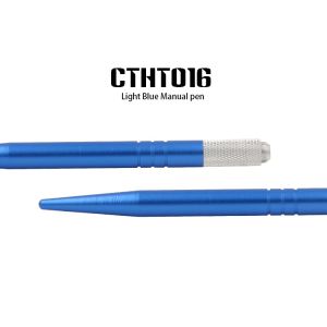 Light Blue Cosmetic Microblading Eyebrow Embroidery Pen Aluminum Alloy