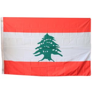 Republic of Lebanon Flag 90x150cm knitted polyester single reverse indoor