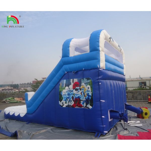 Commercial Water Slide Inflatable Kids Outdoor Double Lane Inflatable Water Slides With Pools