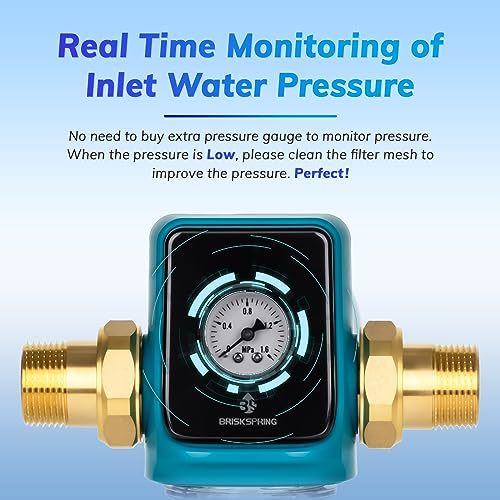 Buy Auto Flush 22 GPM Flow Rate Water Pre Filter with 360 Degree Rotatable Connector for Whole House Use at wholesale prices