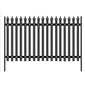 Wide 2750mm Green Palisade Fencing On Top Of Wall
