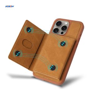 Custom IPhone Leather Phone Cover Wallet With Card Holders