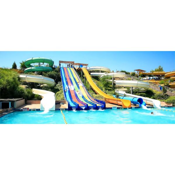 Children Water Park Aqua Toy Equipment Fiberglass Slide 5-12m Height