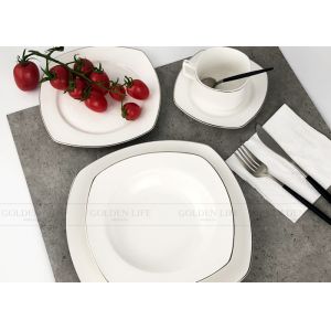 Luxury New Bone Elegant Dinnerware Sets Custom Rectangular Dinnerware Sets