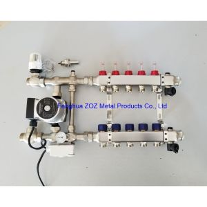 Stainless steel 304L Heating Manifold with Zone Pump/Mix Valve ,manifold for mix