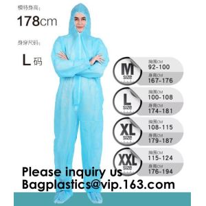 Boot, Hood, Elastic Cuffs, Ankles, Waist. Heavy-Duty Protective Coveralls.
