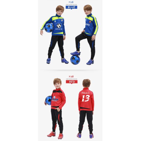 Children's football training clothes set men's customized long-sleeved team coat boys girls sports soccer jersey autumn winter