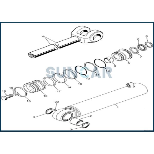 8605261 Steering Cylinder Seal Repair Kit Fits Wheel Loader 721D 621G