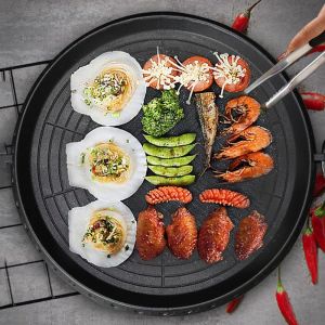 Korean Style Square Grill Pan Aluminum Nonstick Smokeless For Indoor Outdoor BBQ