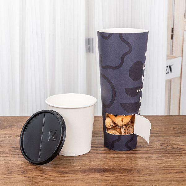 Buy Customized logo surprise mysterious blind box gift coffee milk tea paper cup with lid at wholesale prices